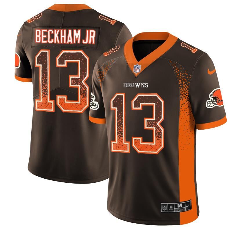 Men Cleveland Browns #13 Beckham Jr Nike Drift Fashion Color Rush Limited NFL Jerseys->women nfl jersey->Women Jersey